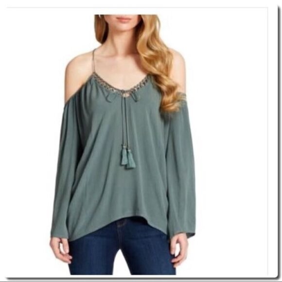JESSICA Simpson Elise Cold Shoulder Blouse - Picture 1 of 5